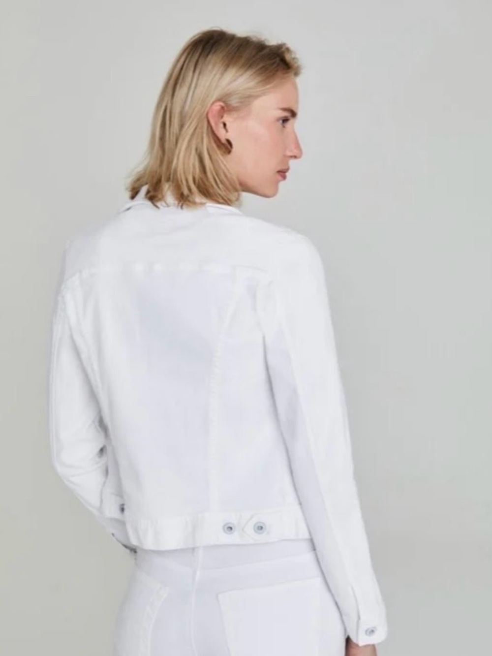 AG Adriano Goldschmied White Denim Robyn Jacket - Picture 2 of 12